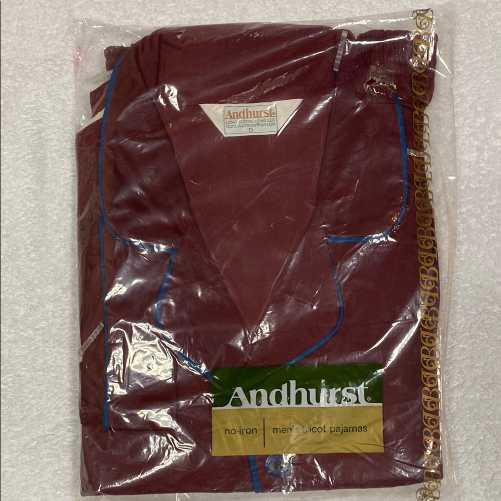 NWT Andhurst Men's Maroon tricot no-iron Pajamas xl
